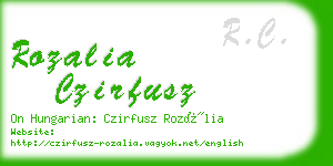 rozalia czirfusz business card